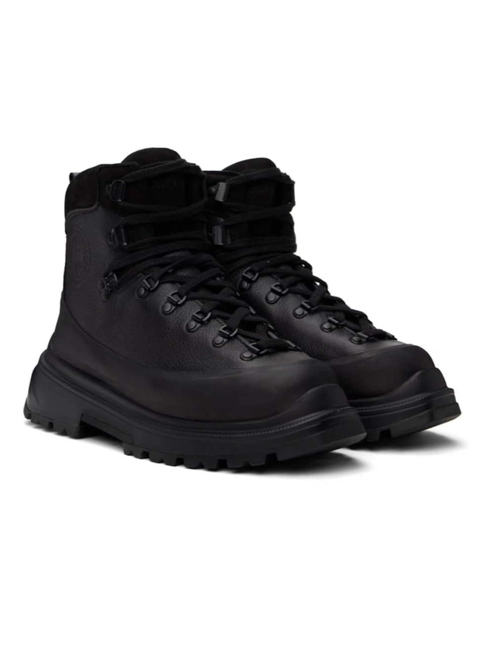 Canada Goose Black Leather Hiking Boots Man size 7.5 & Woman size 8